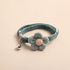 Cat Collar with Flower Bell - Adjustable Buckle