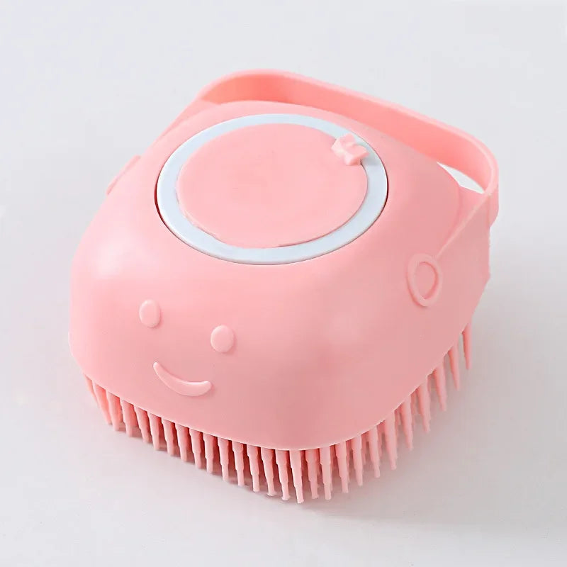 Pet Bathing Massage Brush with Soft Silicone Bristles