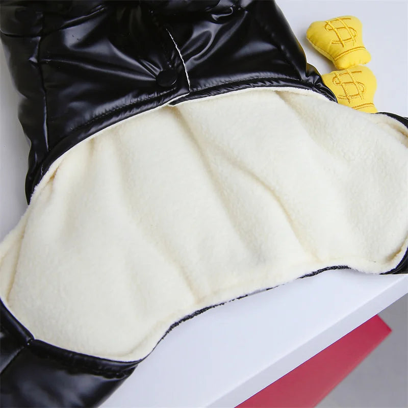 Mono de Algodón Acogedor para Perro con Capucha Impermeable