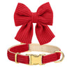 3-Piece Dog Collar Harness Leash Set with Bowknot
