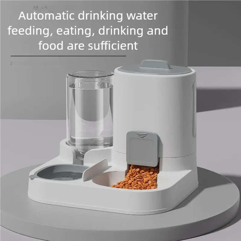 Two-in-One Automatic Pet Feeder and Water Dispenser with Large Capacity