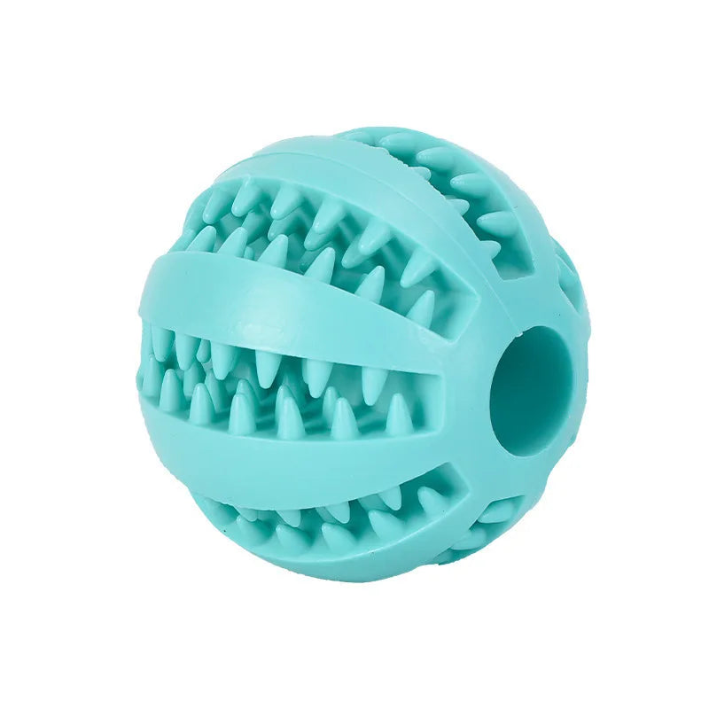 Interactive Rubber Dog Toy Ball with Treat Dispenser