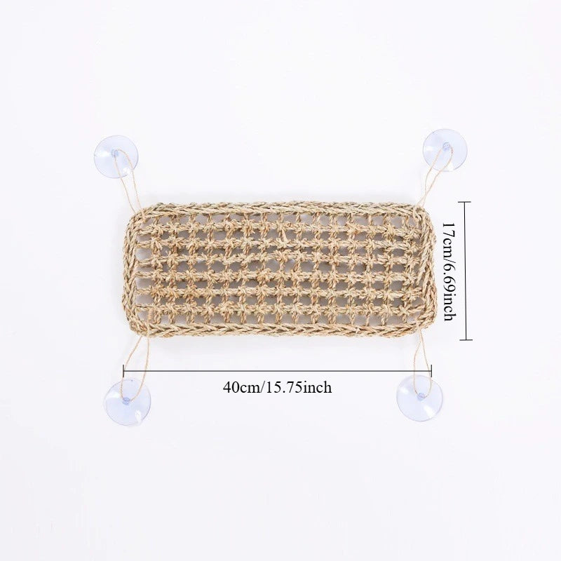 Natural Seaweed Reptile Hammock with Suction Cups