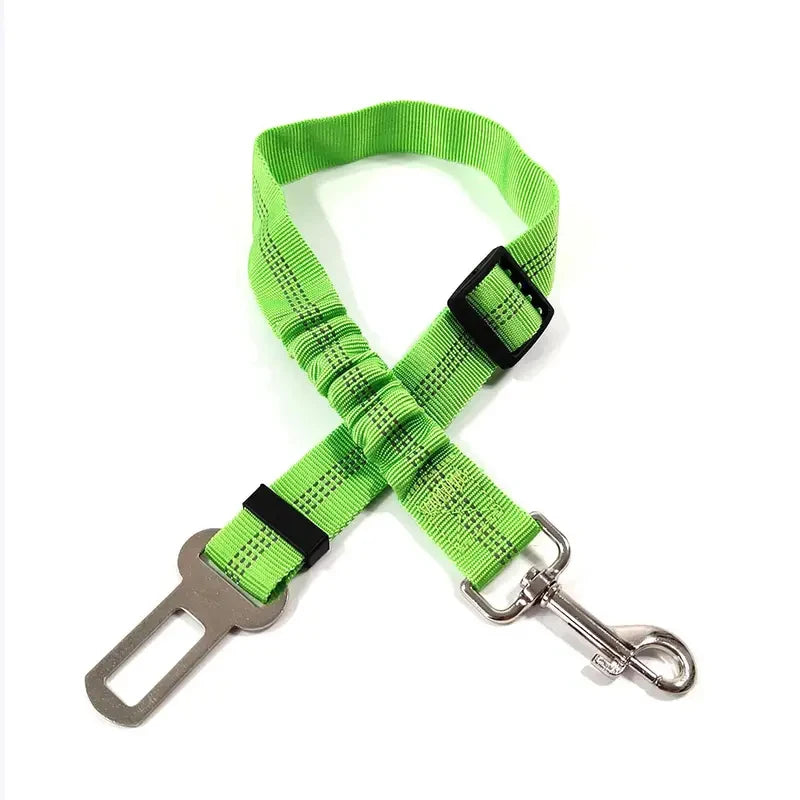 Reflective Adjustable Dog Car Seat Belt with Bungee Harness