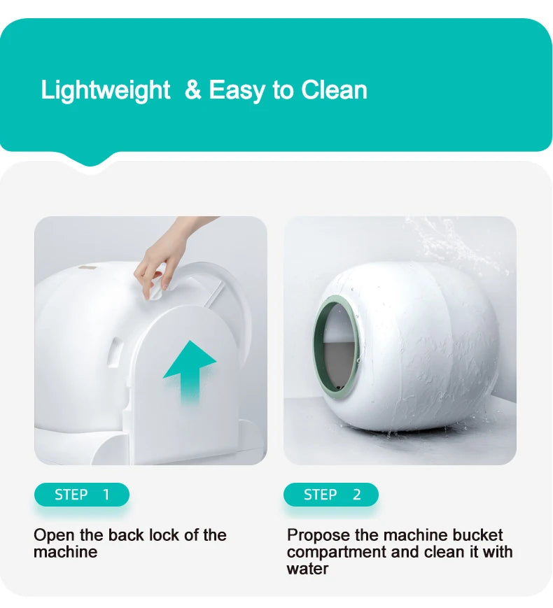 Intelligente, automatische Katzentoilette mit Selbstreinigung