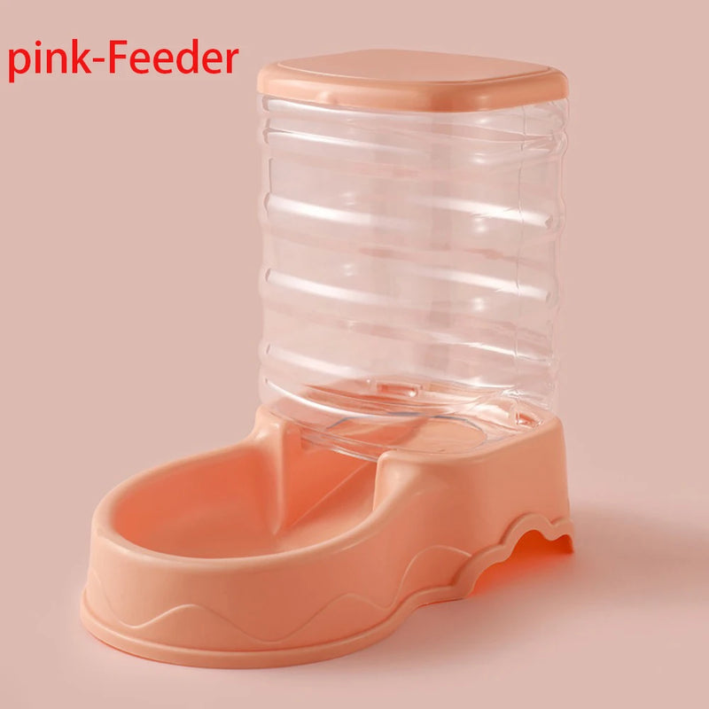 Distributeur de nourriture et fontaine à eau transparents 3,8 L pour animaux