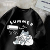 Camiseta Gráfica de Gato Japonés