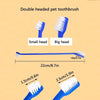 Long-Handle Double-Head Pet Toothbrush Set for Dogs and Cats