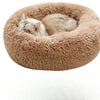 Cozy Plush Round Pet Bed with Detachable Washable Cover