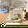 2-in-1 Pet Water and Food Dispenser with Dual Bowls