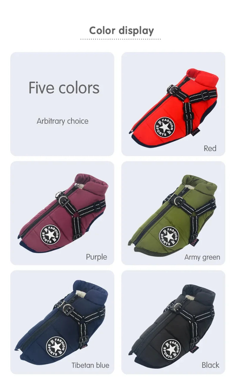 Impermeable para Perro con Arnés Integrado