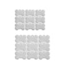 A set of silicone dog bone molds for resin casting, arranged in two rows.