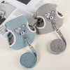 Adjustable Linen Rabbit Harness and Leash Set with Padded Comfort
