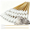 Extra-Long Double-Tipped Cotton Swabs for Pet Ear Care