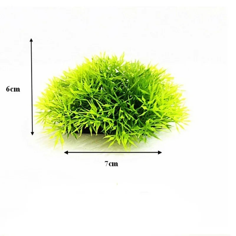 Artificial Aquarium Plants for Fish Tank Decor (6 cm)