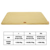 A beige washable dog sleeping mat designed for crates and kennels.