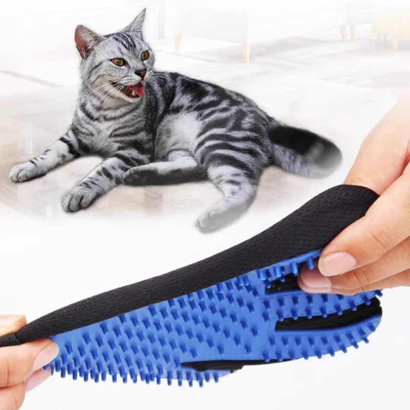 Five-Finger Pet Grooming Gloves