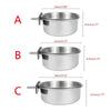 Stainless Steel Clamp-On Bird Feeder & Water Cup for Cages
