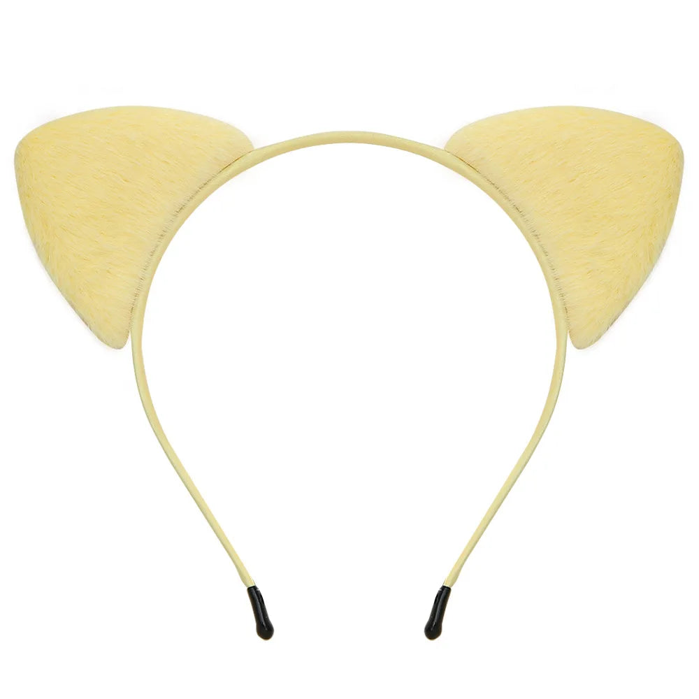 Furry Cat Ears Headband for Cosplay and Parties