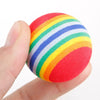 Balle Jouet Chat Arc-en-ciel - Balle à Hucher Interactive pour Mâchouiller