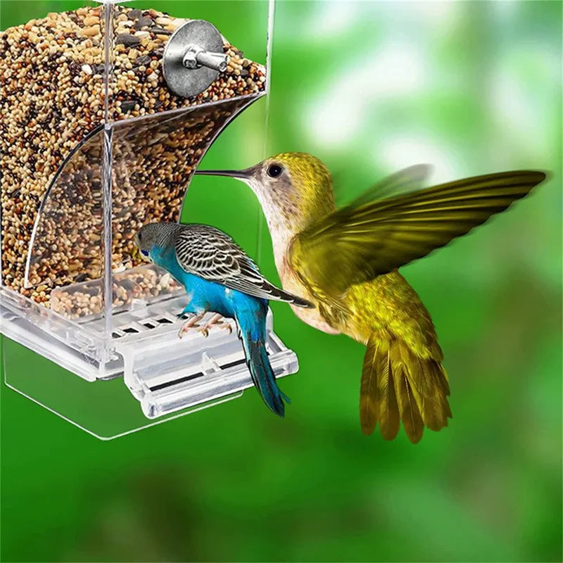 Acryl-Vogelfutter und Wasserspender mit Samen und Wasser für Vögel