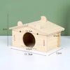 Natural Wooden Hamster Villa with Climbing Platform