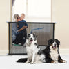 Foldable Mesh Pet Gate with Adhesive Hooks – No-Drilling Safety Barrier