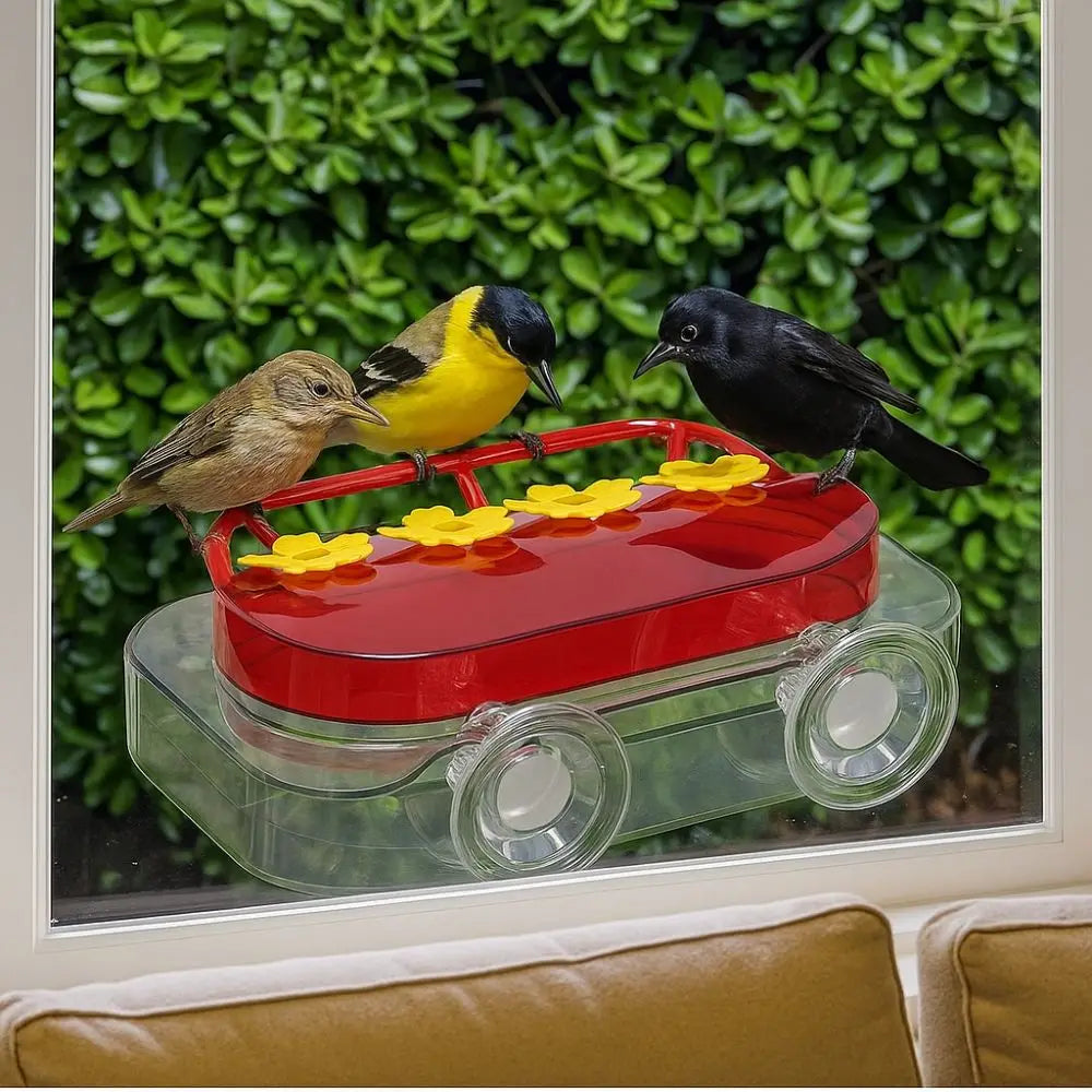 Refillable Hummingbird Feeder with Window Suction Cups