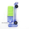A clear plastic aquarium biochemical sponge filter with a bright lime green sponge and black components.