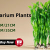 Artificial Aquarium Plants with Ceramic Base – Realistic Green Decor for Fish Tanks