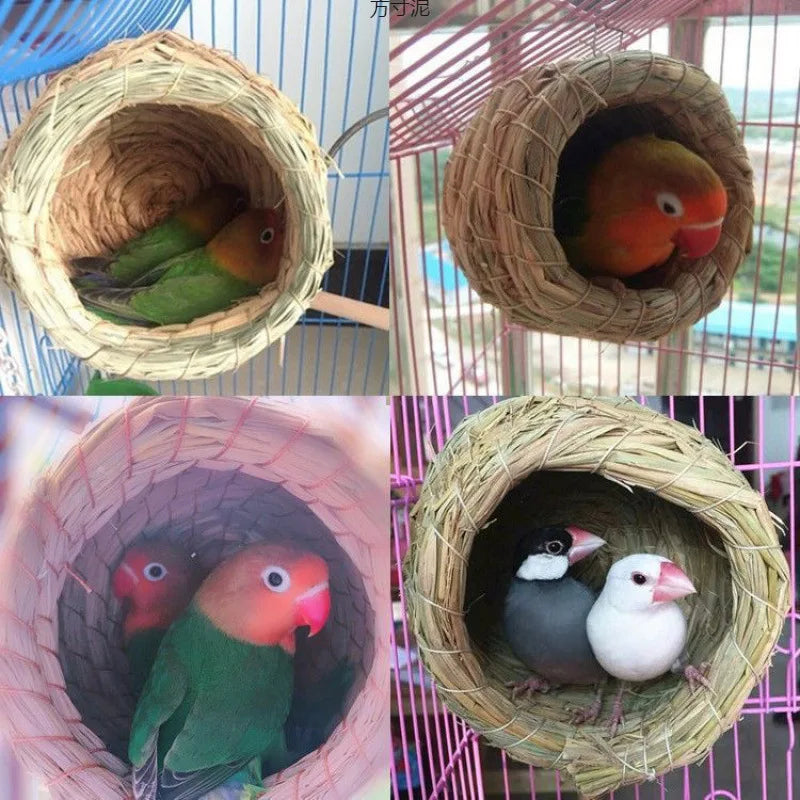 Handwoven Straw Hanging Bird Nest House
