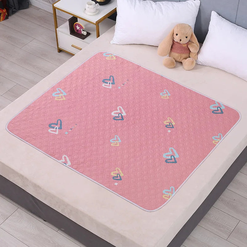 Waterproof Cartoon Bed Protector Pad for Kids and Adults