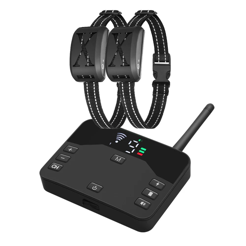 2-in-1 Wireless Dog Training Collar with Remote and Electric Fence