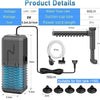 3-in-1 Silent Aquarium Filter with Wave Maker and Oxygenation