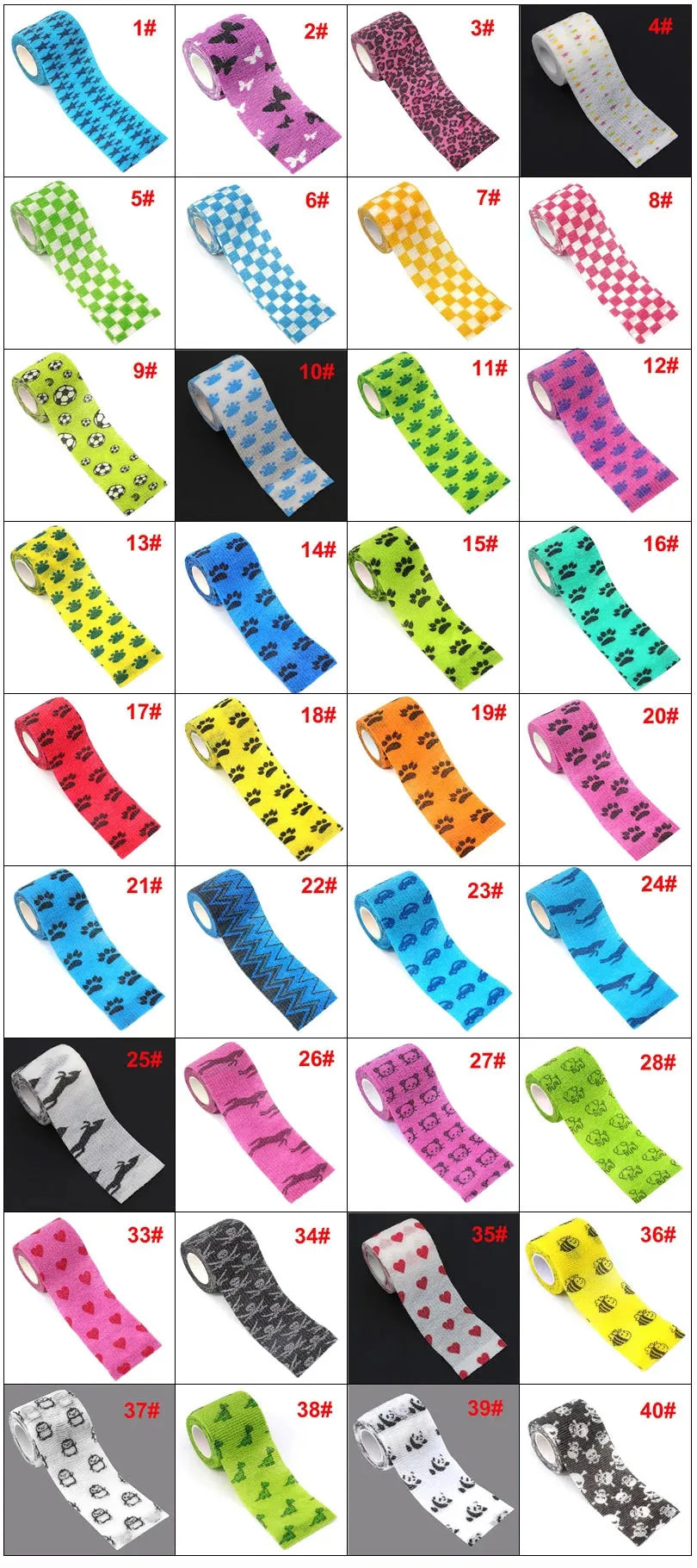 Self-Adhesive Elastic Bandage with Fun Prints (4.8m)