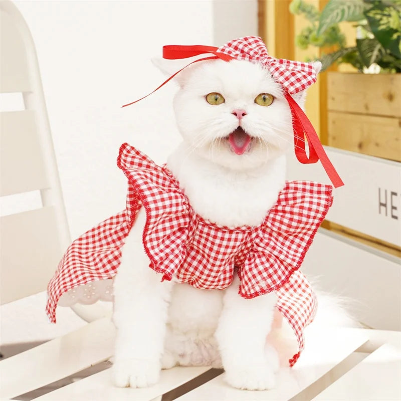 Floral Summer Princess Dress for Small Dogs and Cats