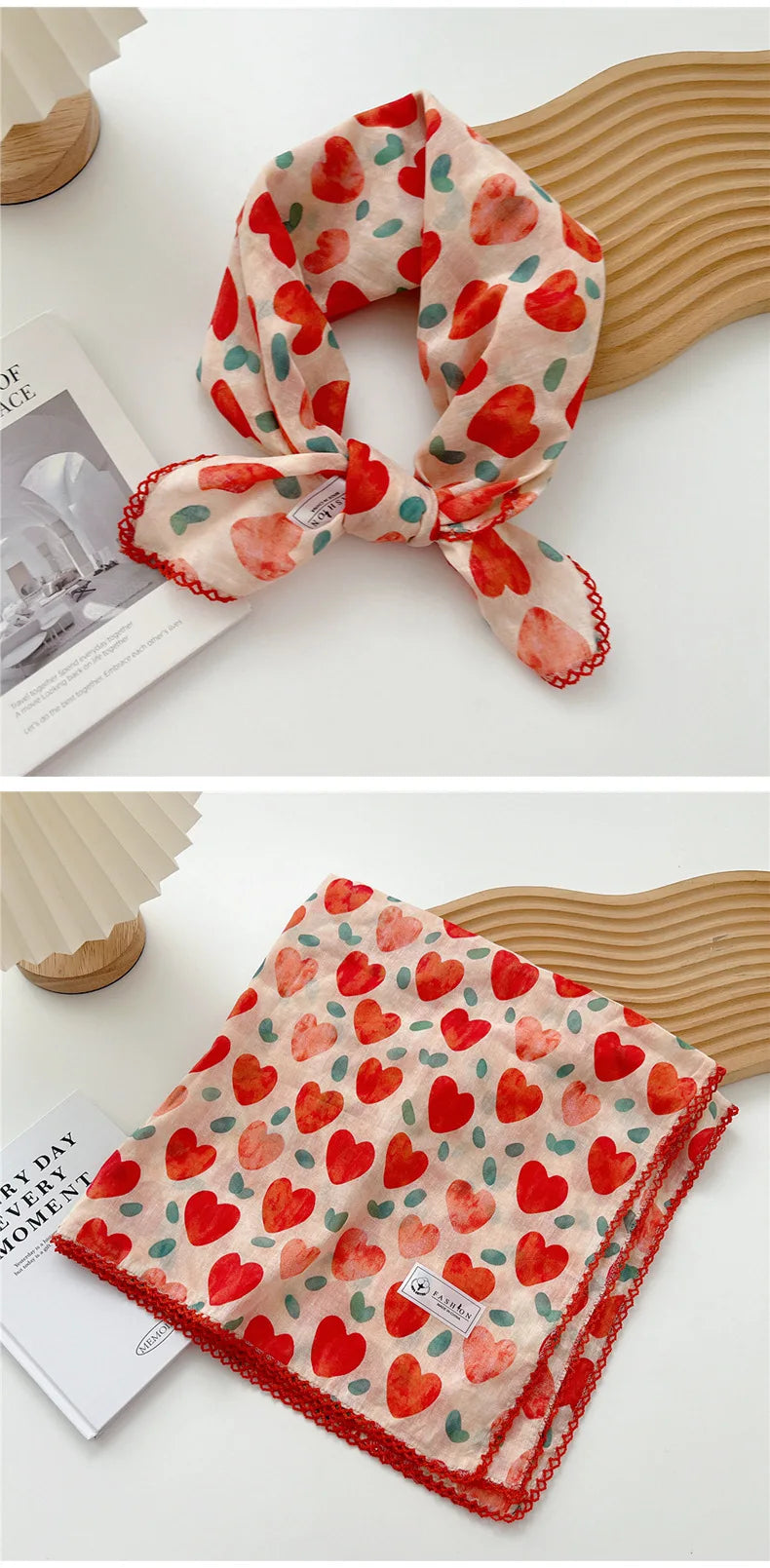 Square Cotton Scarf for Women – Versatile Neck & Hair Accessory