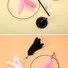 Suction Cup Cat Teaser Wand with Feather Toy and Bell