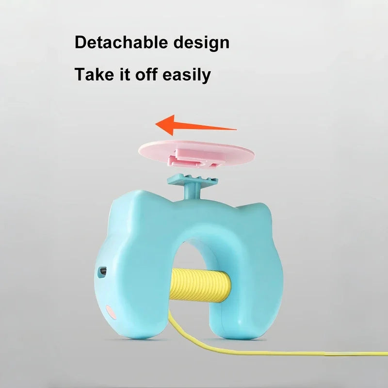 Smart Hanging Cat Toy with Feathers and Twin Ropes