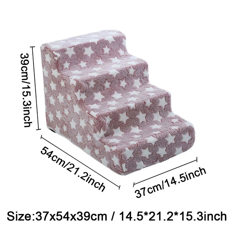 Detachable Pet Stairs with Soft Foam Steps