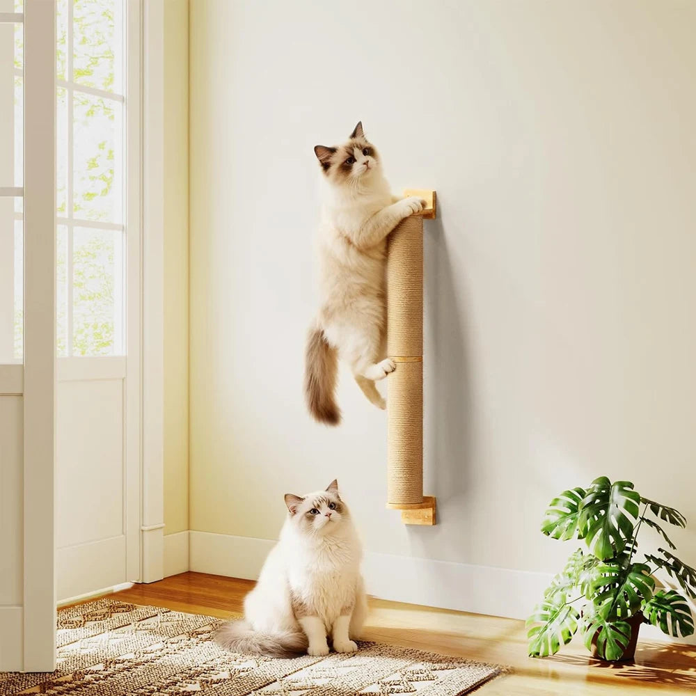 Cat Scratching Post with Sisal and Wood
