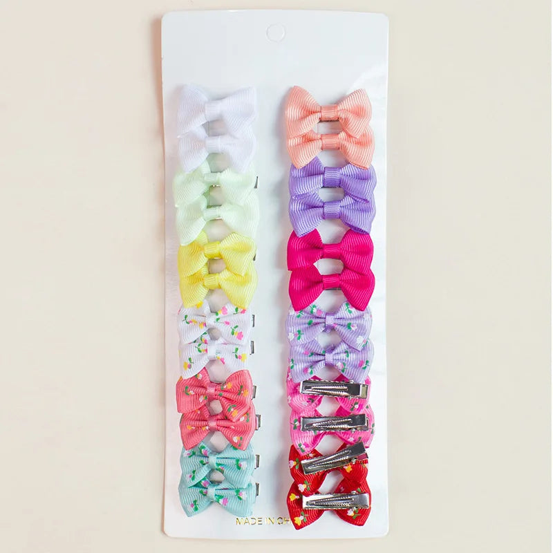 Handmade Pet Hair Clips - Colorful Bow Hairpins for Dogs and Cats