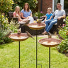 Rustic Iron Bird Feeder with Wide-Mouth Water Basin