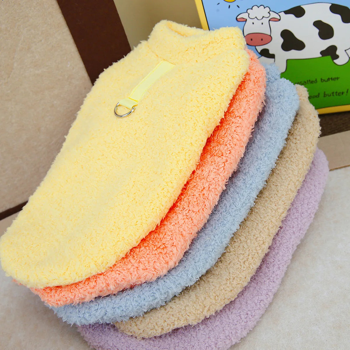 Plush Winter Dog Sweater for Small and Medium Breeds