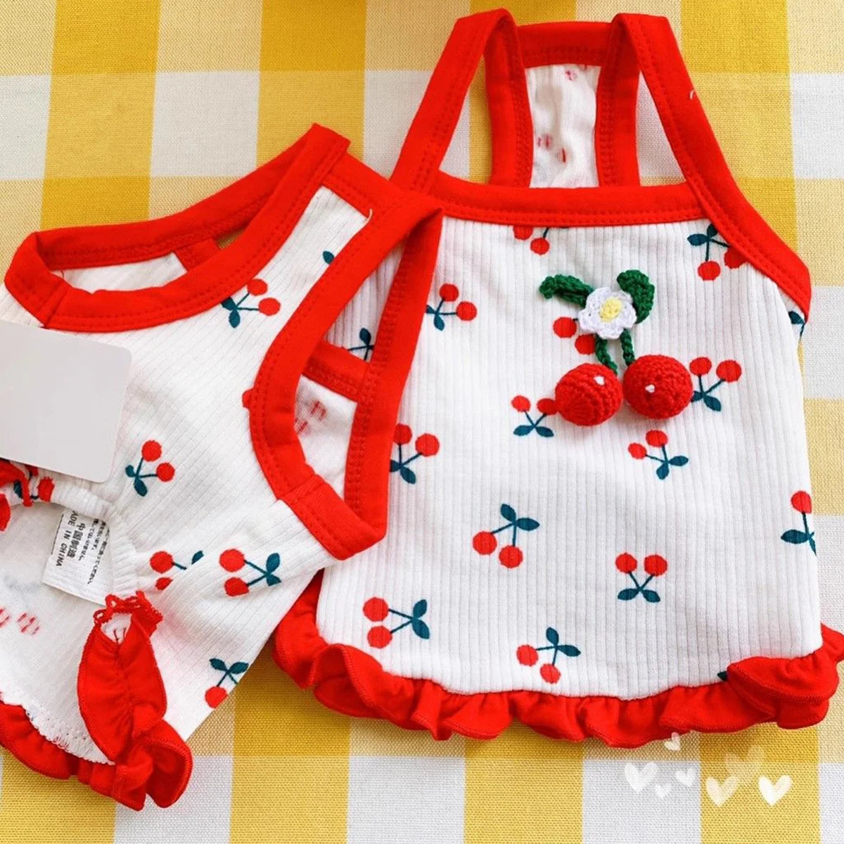 Cherry Print Cooling Vest for Small Dogs and Cats