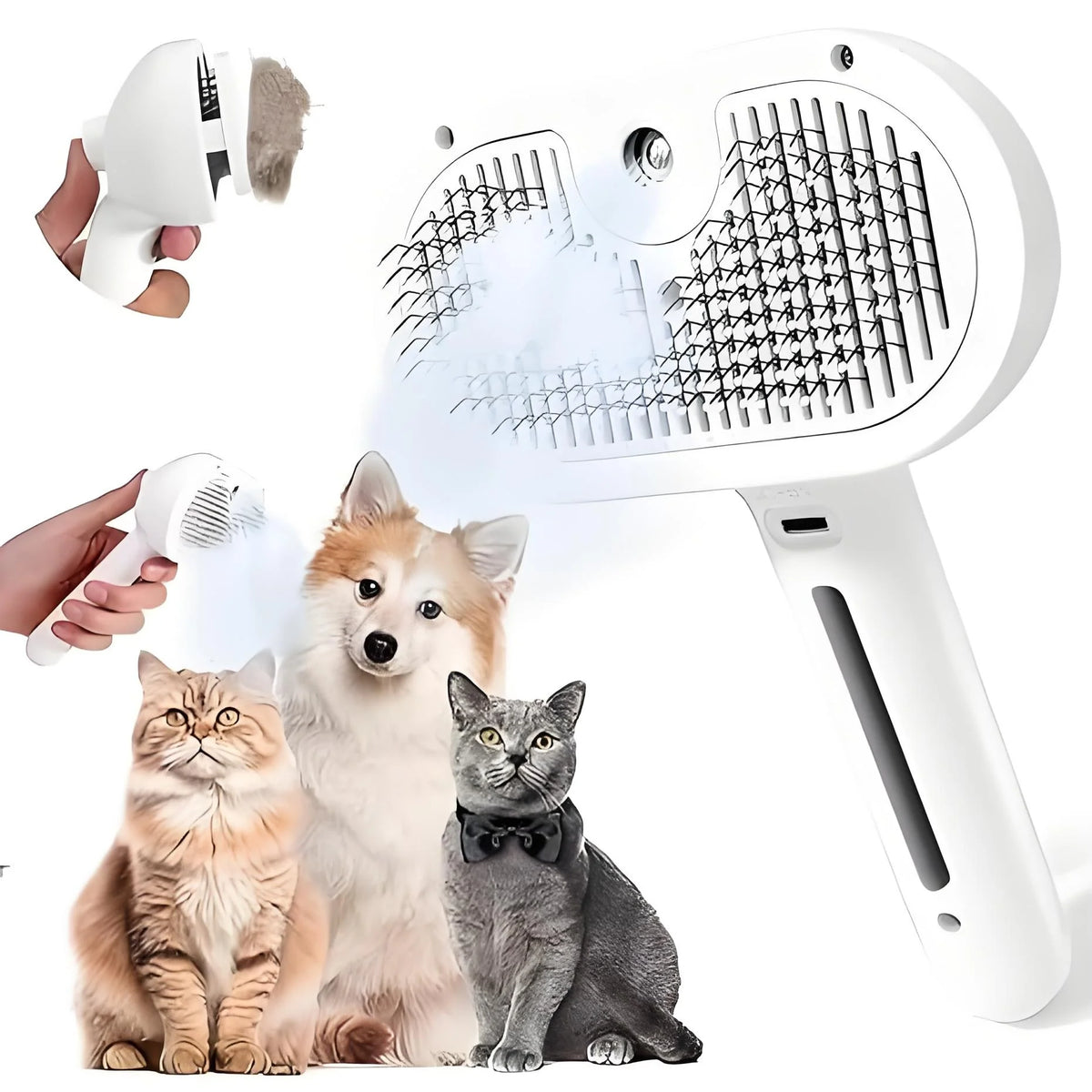 3-in-1 Pet Grooming Comb with Steam Spray