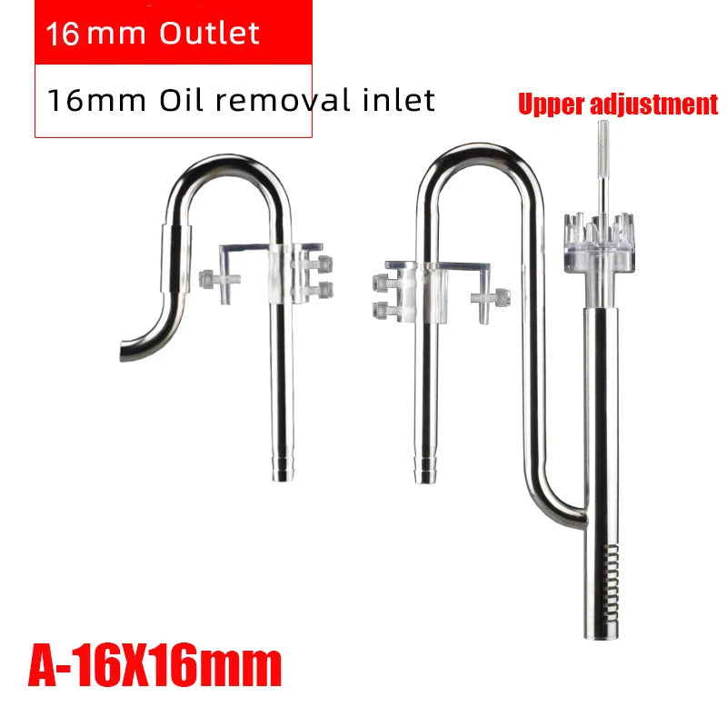 Kit de connecteur de filtre pour aquarium en acier inoxydable avec sortie de 16mm et réglage supérieur