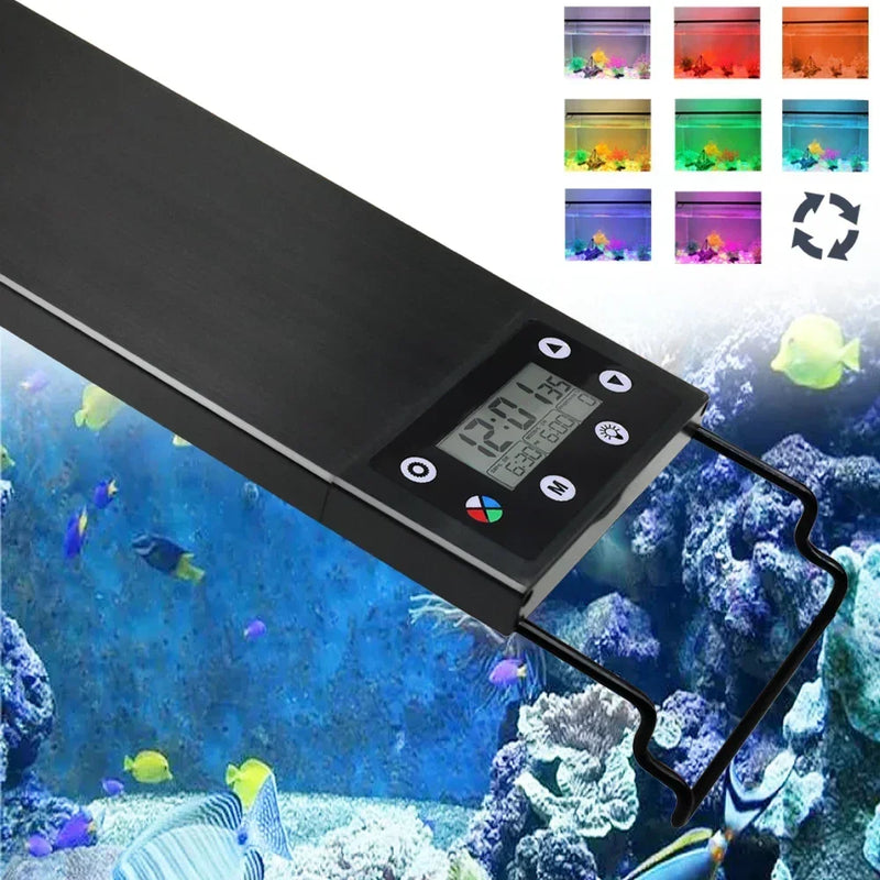 Lampe LED Aquarium Plein Spectre avec 8 Modes d'Éclairage