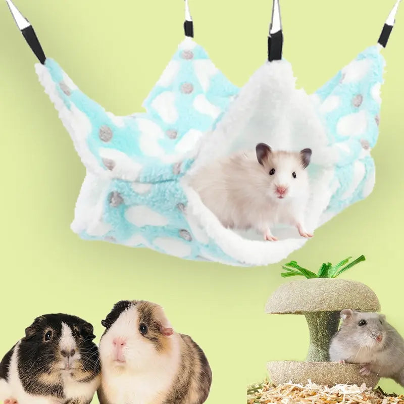 Cozy Plush Pet Hammock for Small Animals