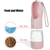 Portable 2-in-1 Dog Water Bottle and Food Dispenser